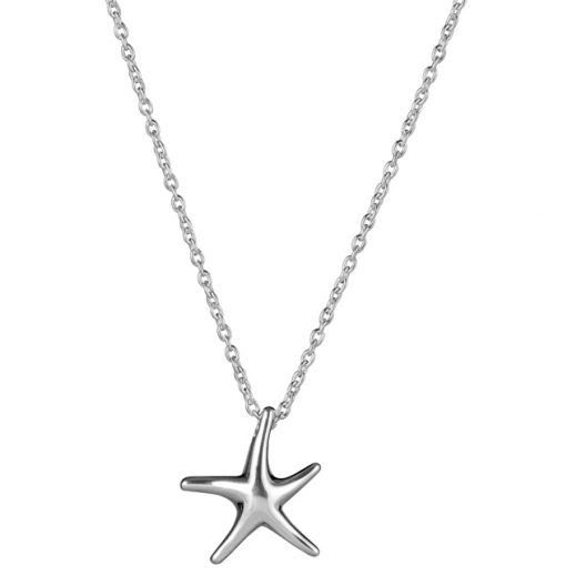 Silver Small Starfish Necklace Square