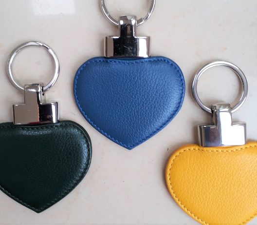 Leather Heart Keyrings